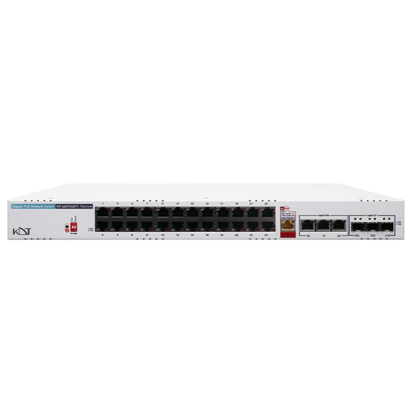 سوئیچ شبکه PoE و SFP کی دی تی مدل KP-2407H3SFT