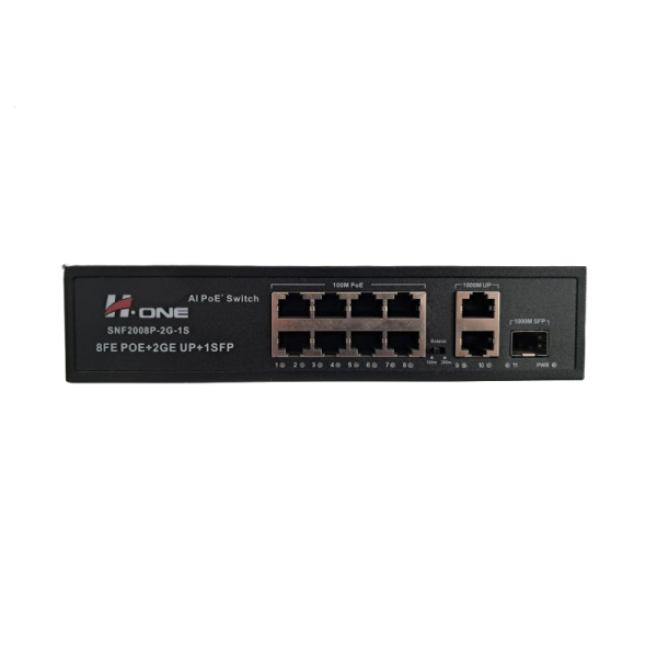سوئیچ 8 پورت اچ وان POE مدل H1 Switch SNF2008P-2G-1S